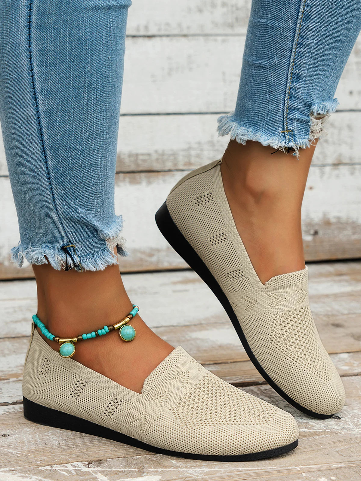 Anna - Ademend Mesh Sandalen Platte Instap Loafers voor de Zomer om Lang te Wandelen