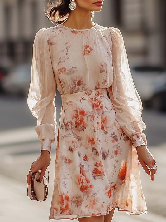 Mila - Elegante Bloemenjurk met Pofmouwen
