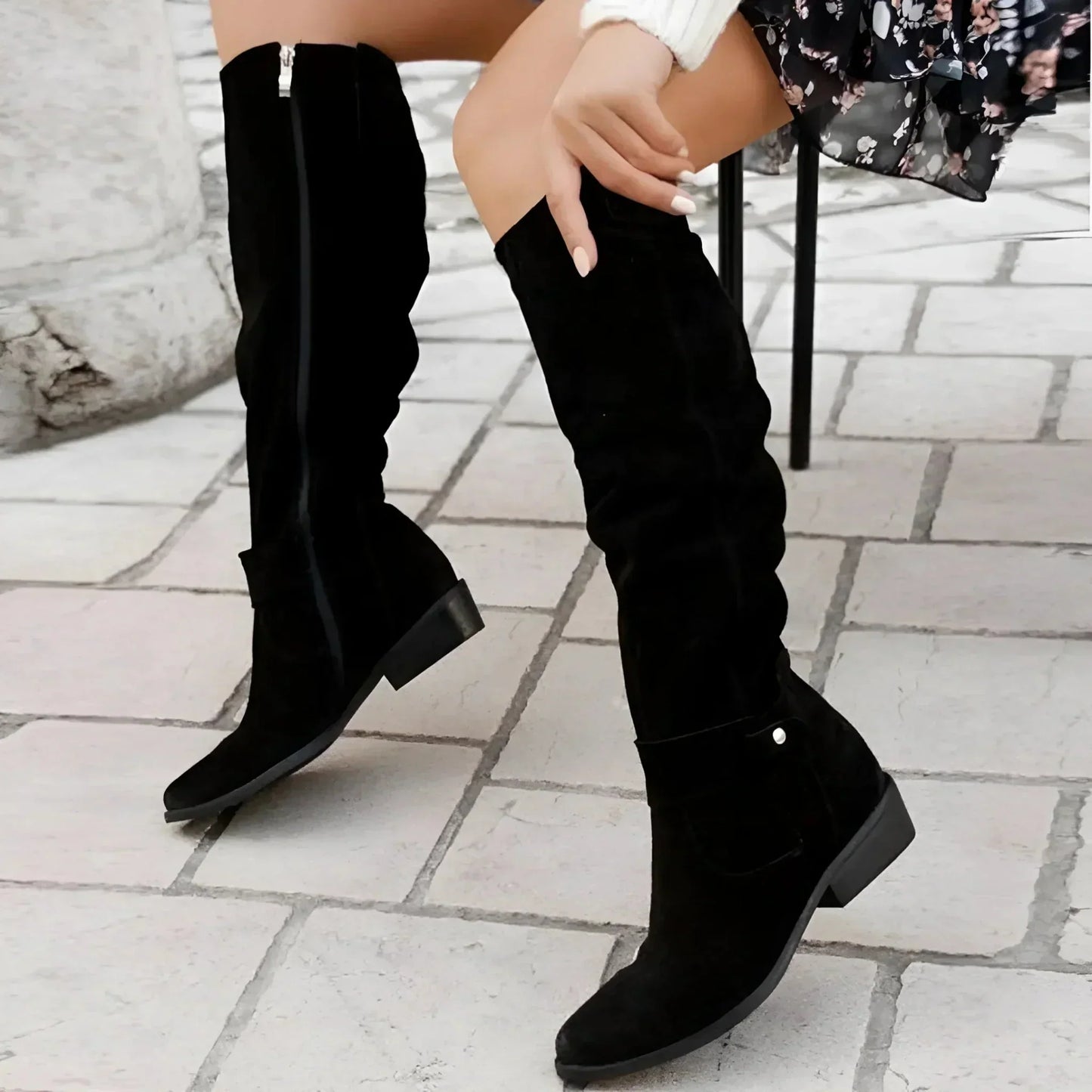 Ayla  - Luxe Dames Suede Cowboy Laarzen
