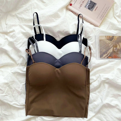 4 stuks Brooklyn Tanktops Luchtige Hempjes met ingebouwde Bandeau BH voor Comfort in de Zomer