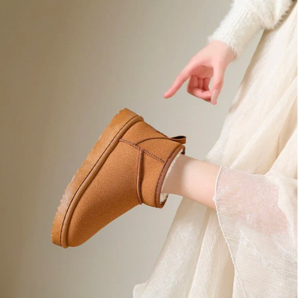 Ugie Boots Modieuze Suede Enkellaarsjes met Bont voor Warmte, Comfort en Stijl
