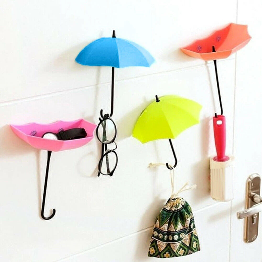 DutchLife Paraplu Muur Hangers met Plakrand om Nooit Meer je Sleutels Kwijt te zijn